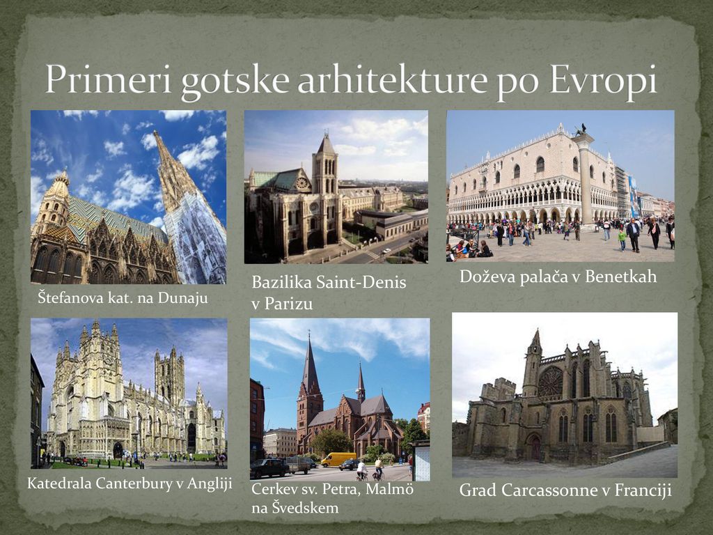 Primeri gotske arhitekture po Evropi
