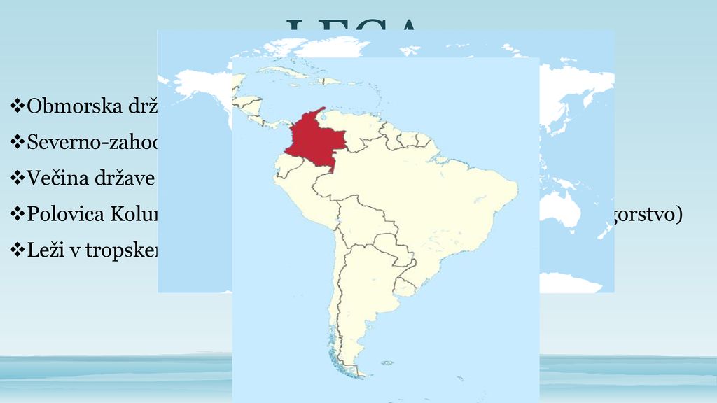 LEGA: Obmorska država Severno-zahodno južne Amerike