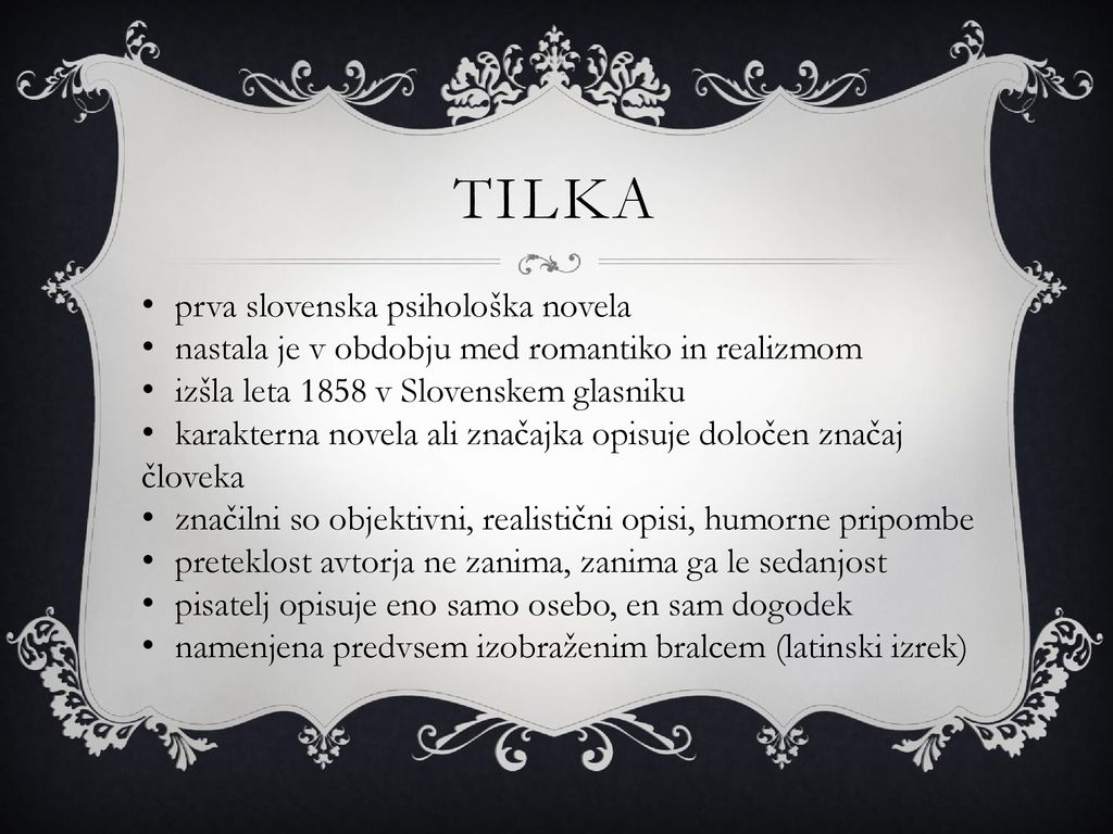 tilka prva slovenska psihološka novela
