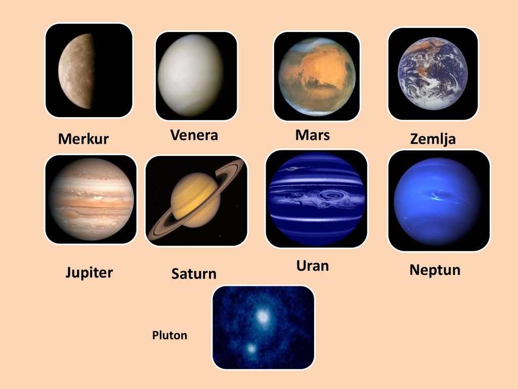Merkur Venera Mars Zemlja Jupiter Saturn Uran Neptun