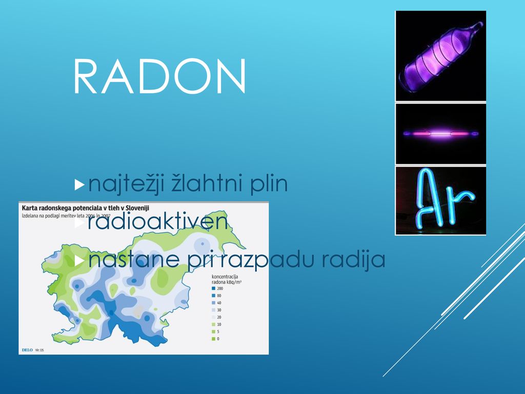 radon najtežji žlahtni plin radioaktiven nastane pri razpadu radija