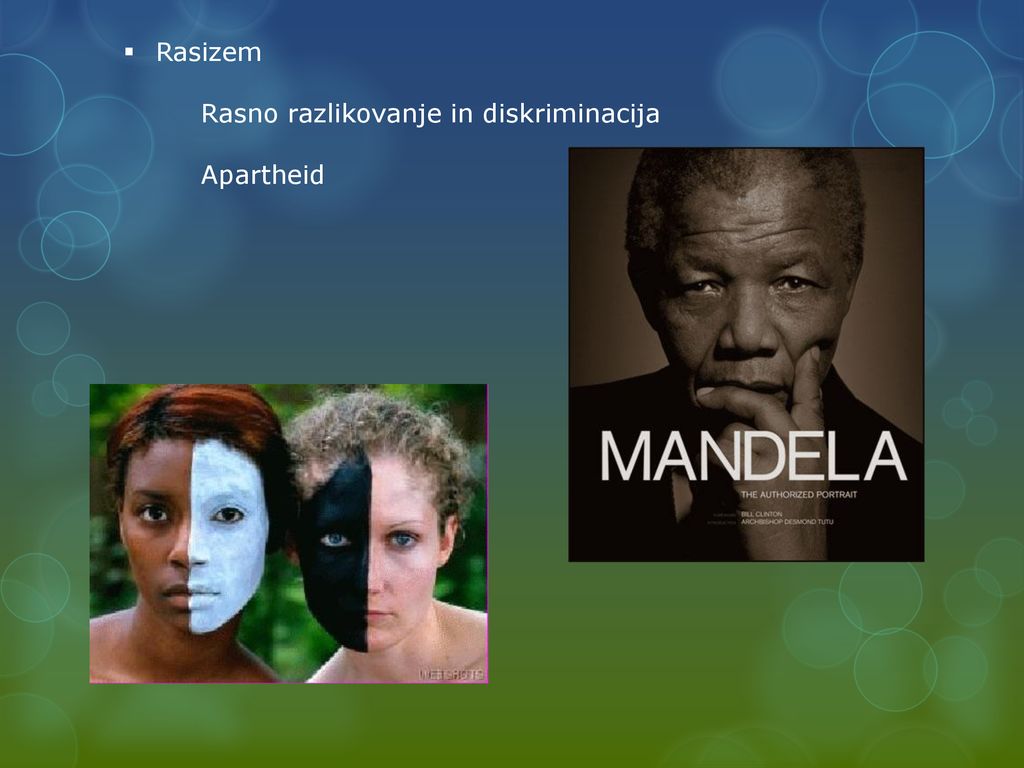 Rasizem Rasno razlikovanje in diskriminacija Apartheid