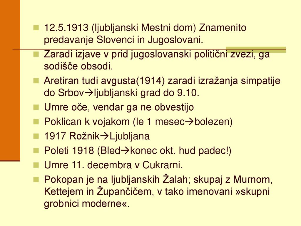 (ljubljanski Mestni dom) Znamenito predavanje Slovenci in Jugoslovani.