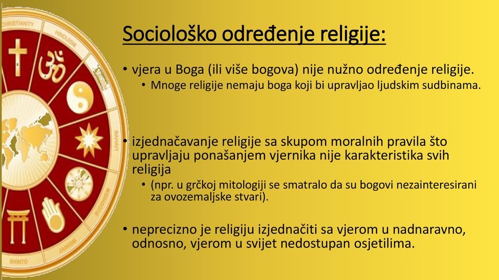 Sociološko određenje religije: